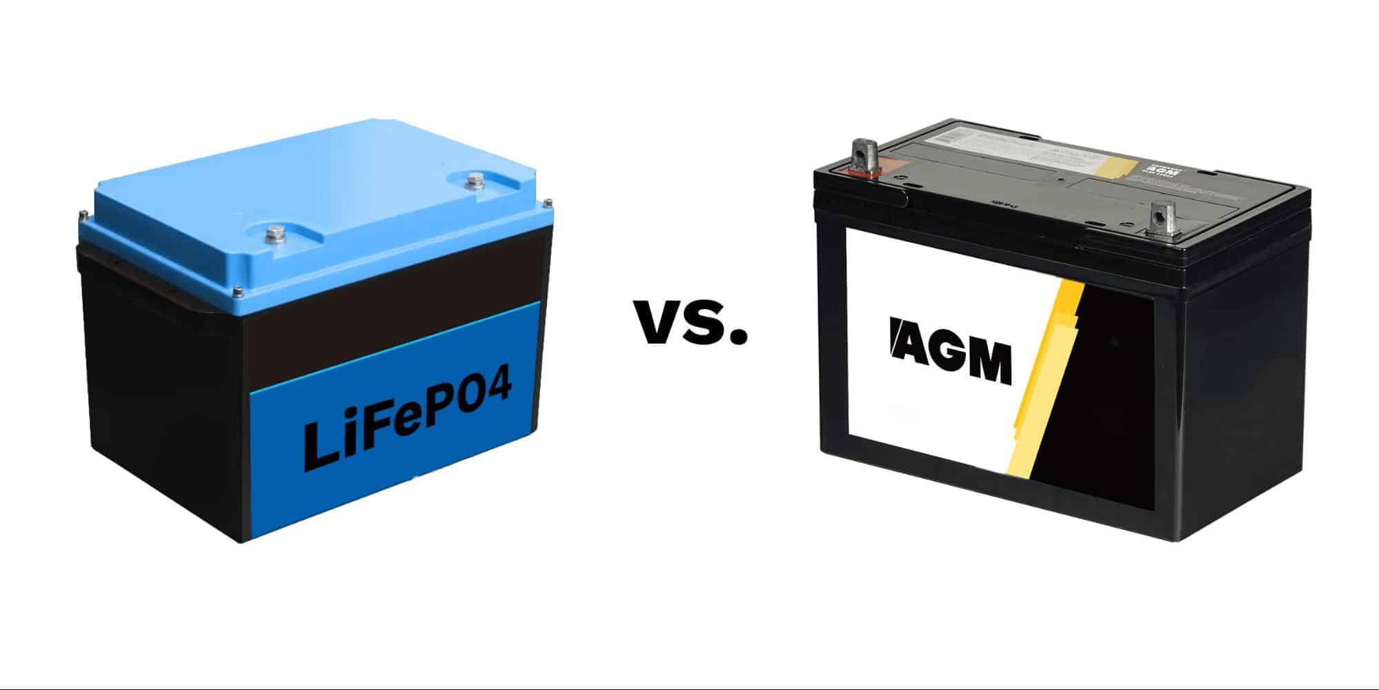 Image comparison of lithium vs. AGM batteries