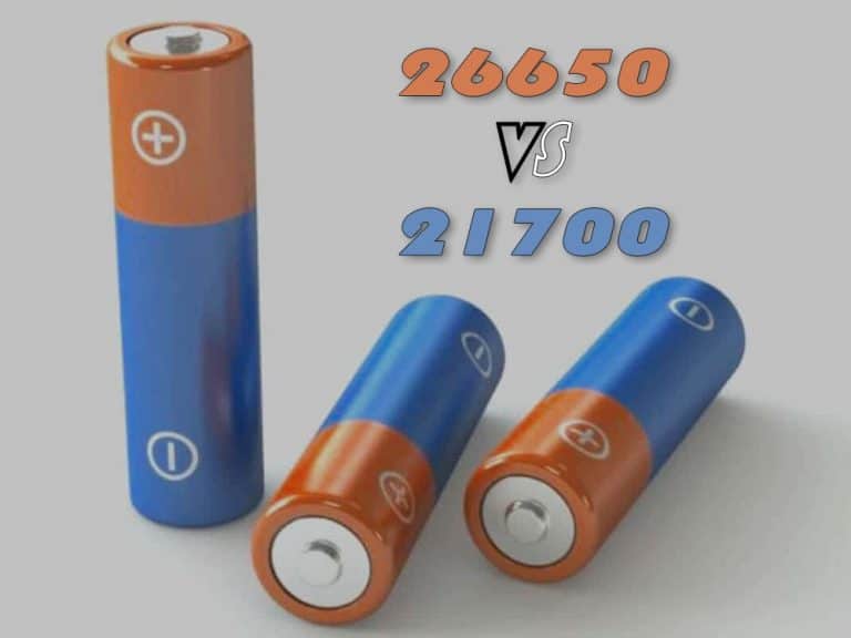 Image of 26650 and 21700 batteries
