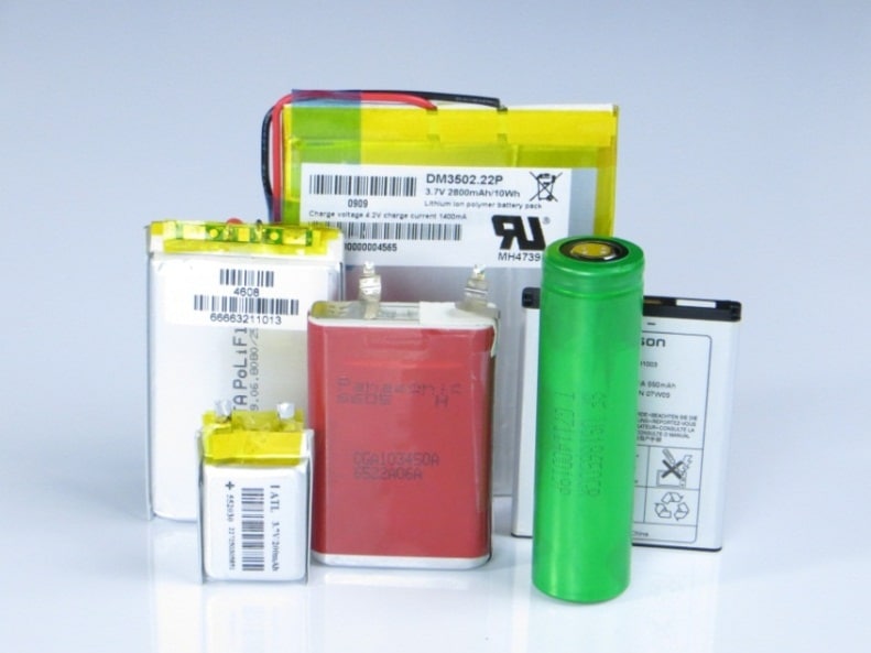 Image of lithium-ion batteries of different sizes and applications