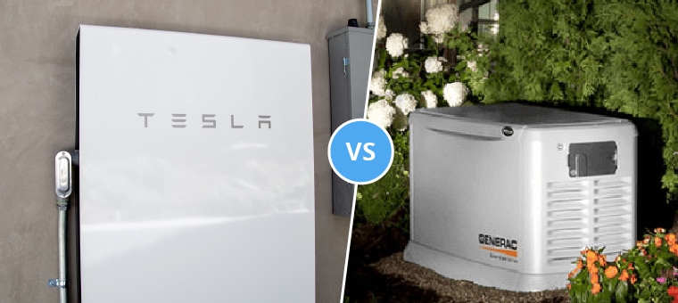 A pictorial difference between a generator and a battery backup system