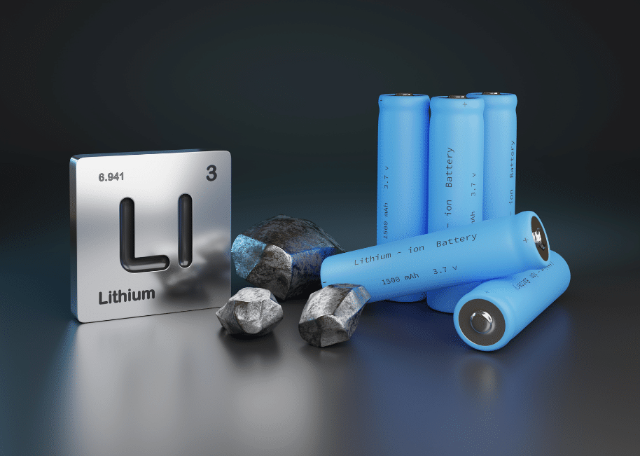 What materials are used to make lithium batteries